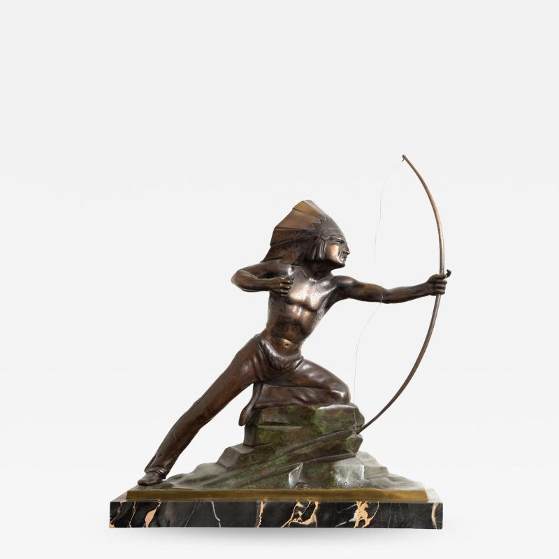 E Guy French Art Deco Bronze signed E Guy