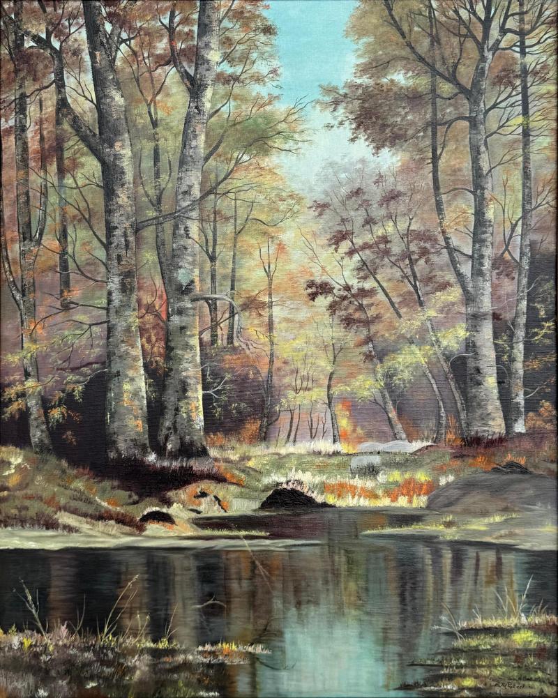 E M Poteet Acrylic on Canvas Landscape 30 x 24 