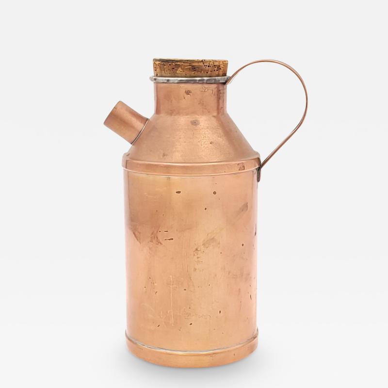 E W Allen Large Milk Pitcher in Copper with Cork