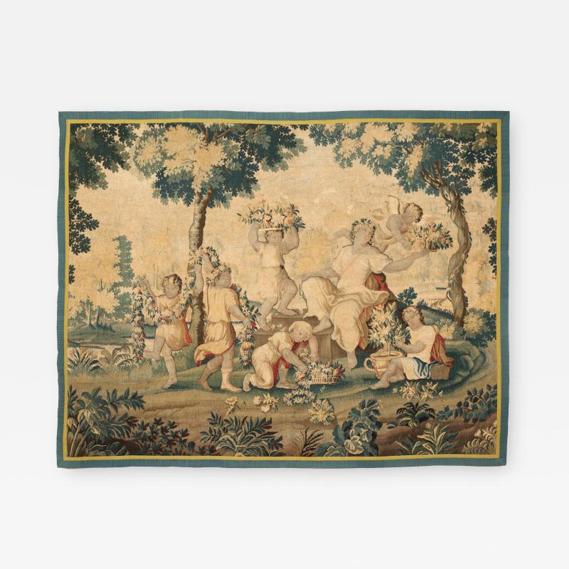 EARLY 18TH CENTURY AUBUSSON TAPESTRY ALLEGORY OF SUMMER