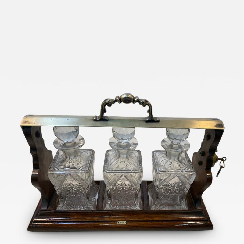ELEGANT VICTORIAN THREE DECANTER TANTALUS