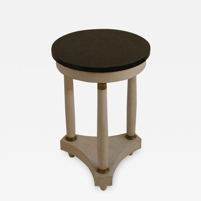 EMPIRE TRIPOD PEDESTAL TABLE WITH BLACK MARBLE TOP