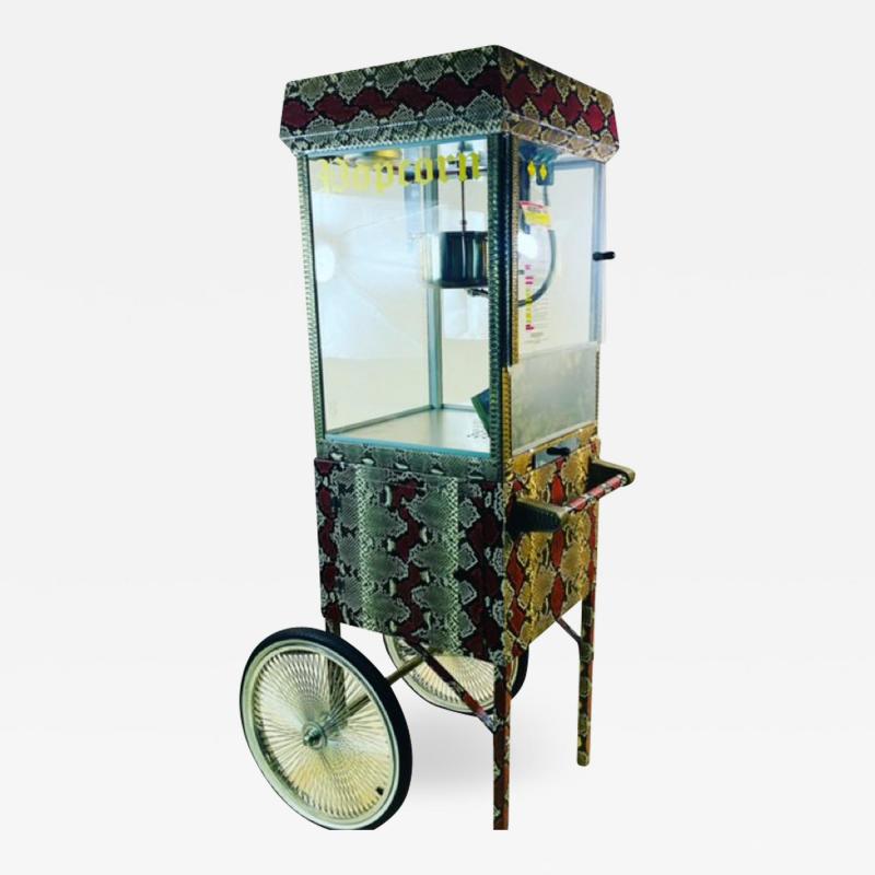 EXCEPTIONAL CUSTOM PYTHON FINISHED POPCORN MAKER CART