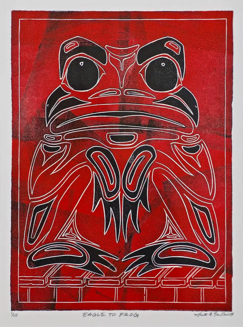 Eagle to Frog A Limited Edition 1 10 Signed Haida Inuit Abstract Art Print