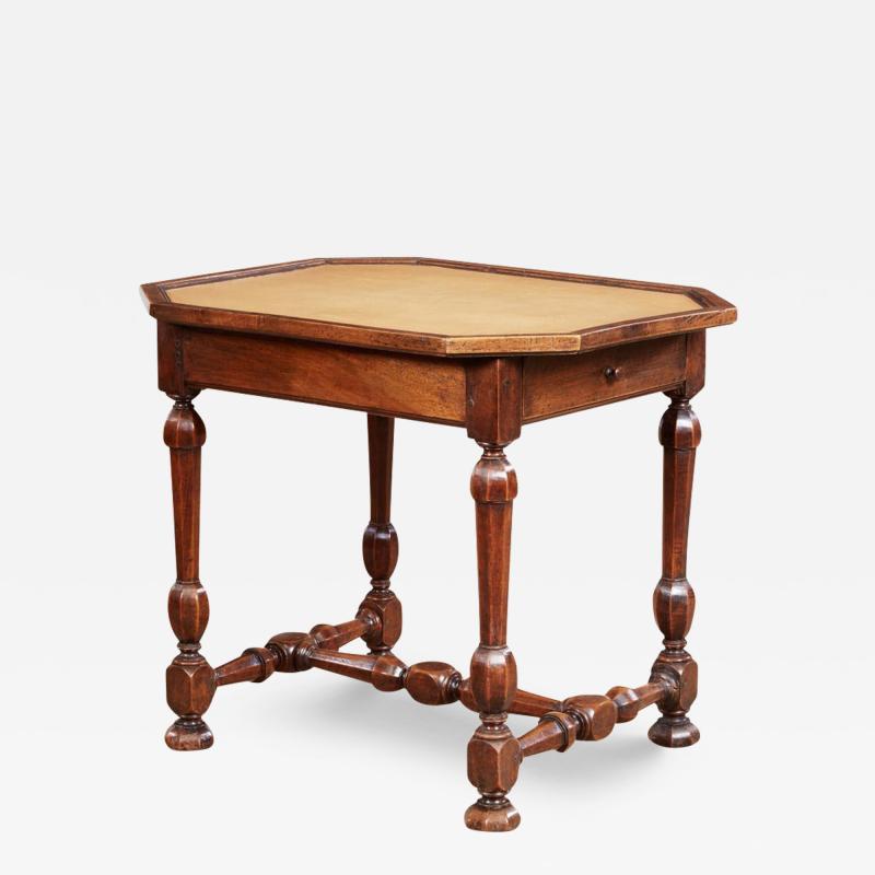 Early 18th c Italian Baroque Walnut Octagonal Table