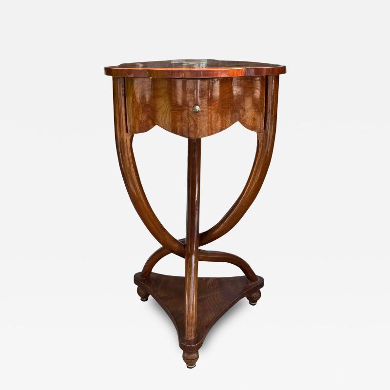 Early 19th C Style Biedermeier Twisted Leg Side Table Nightstand
