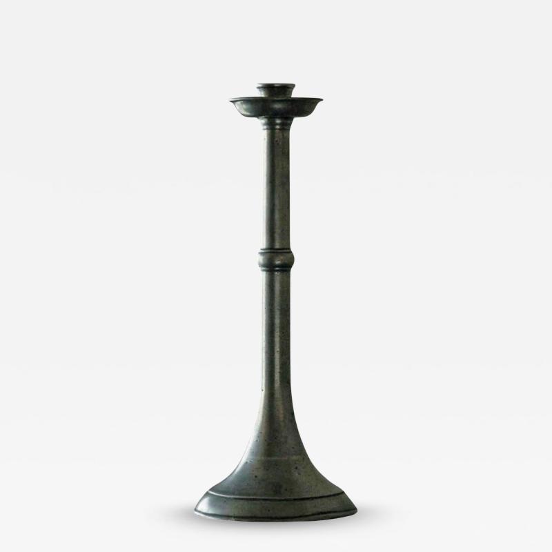 Early 19th Century Candlestick in Pewter Northern Europe
