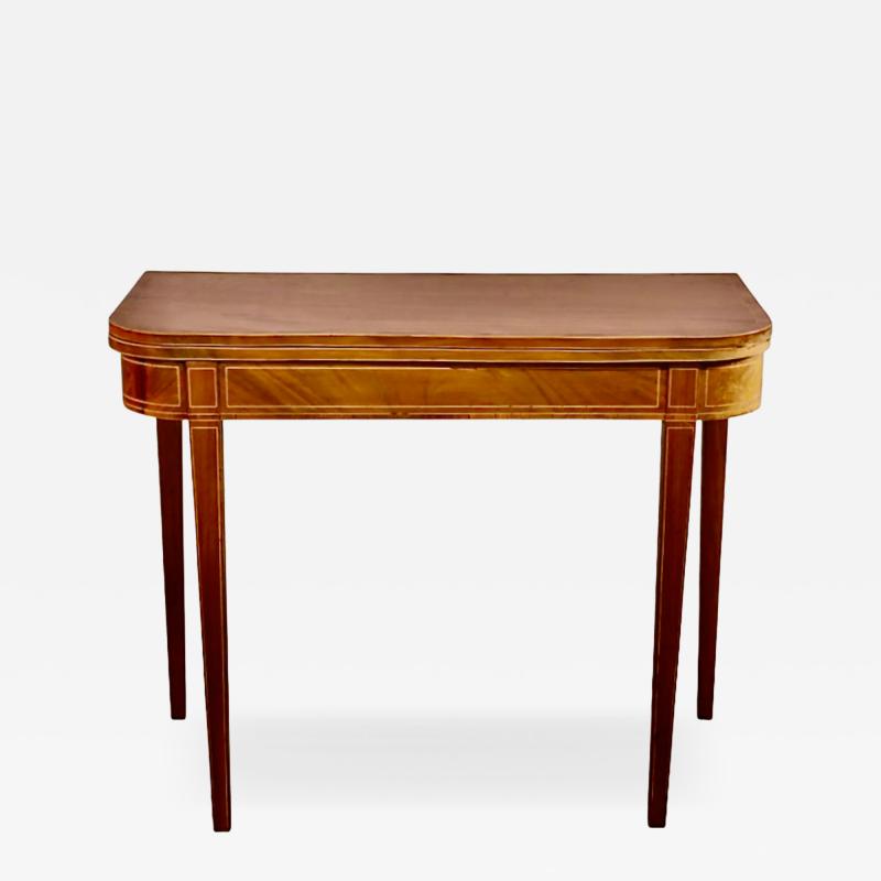 Early 19th Century English Regency Mahogany Inlaid Games Table 9