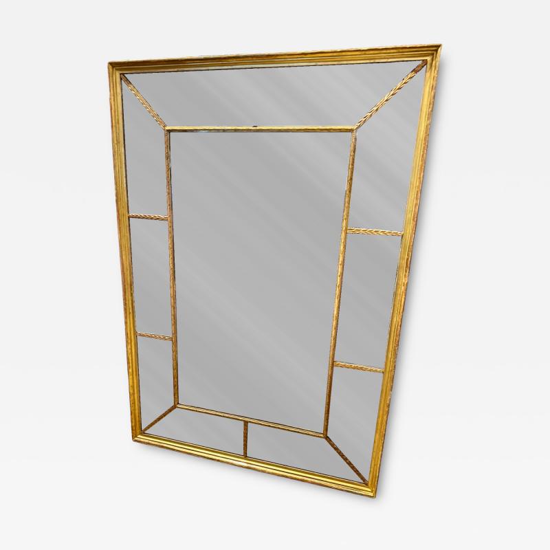 Early 19th Century English Segmented Gilt Carved Wood Mantle Mirror