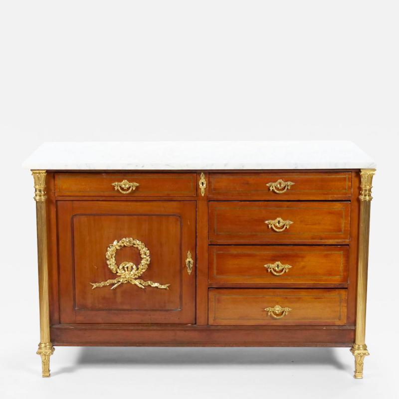 Early 19th Century Louis XVI Gilt Bronze Decorated Mahogany Commode Server