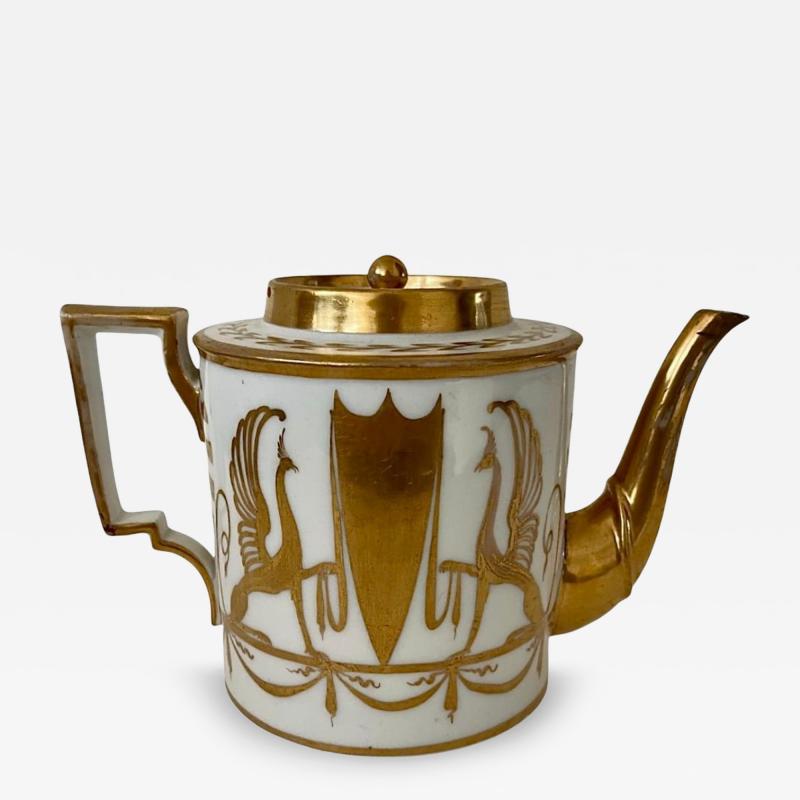 Early 19th Century Paris White Porcelain Coffee Teapot
