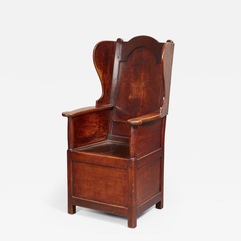 Early 19th c Welsh Oak Lambing Chair
