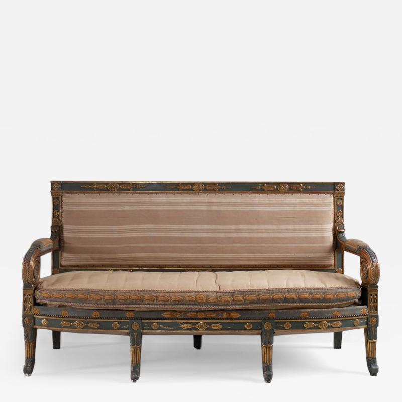 Early 19th century carved wood sofa