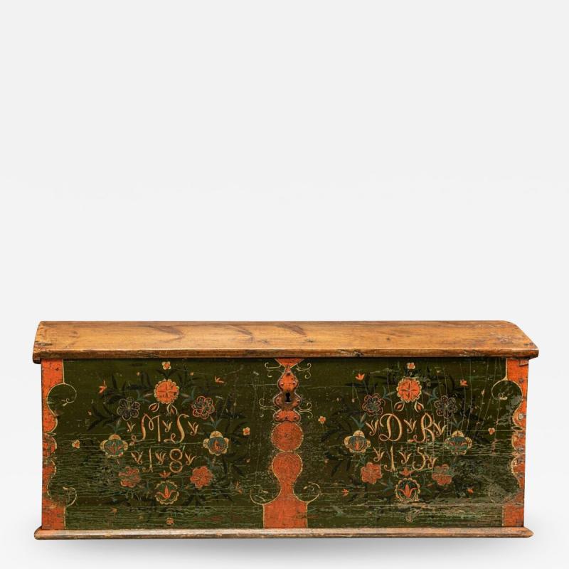 Early 19thC Swedish Marriage Dowry Chest