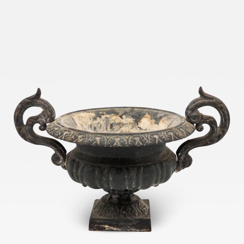 Early 20th C French Cast Iron Garden Urn