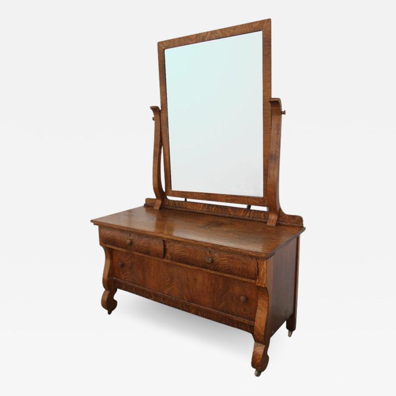 Early 20th Century Antique Tiger Oak Dresser