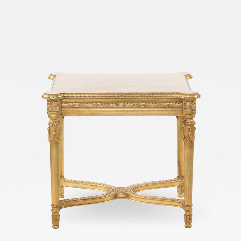 Early 20th Century Carved Giltwood End Table