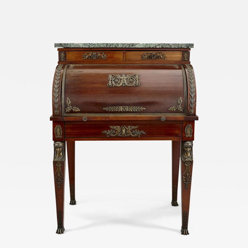 Early 20th Century French Empire Style Roll Top Desk