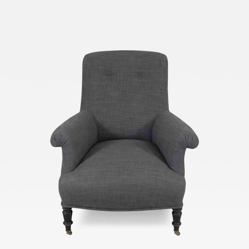 Early 20th Century French Grey Armchair Circa 1910