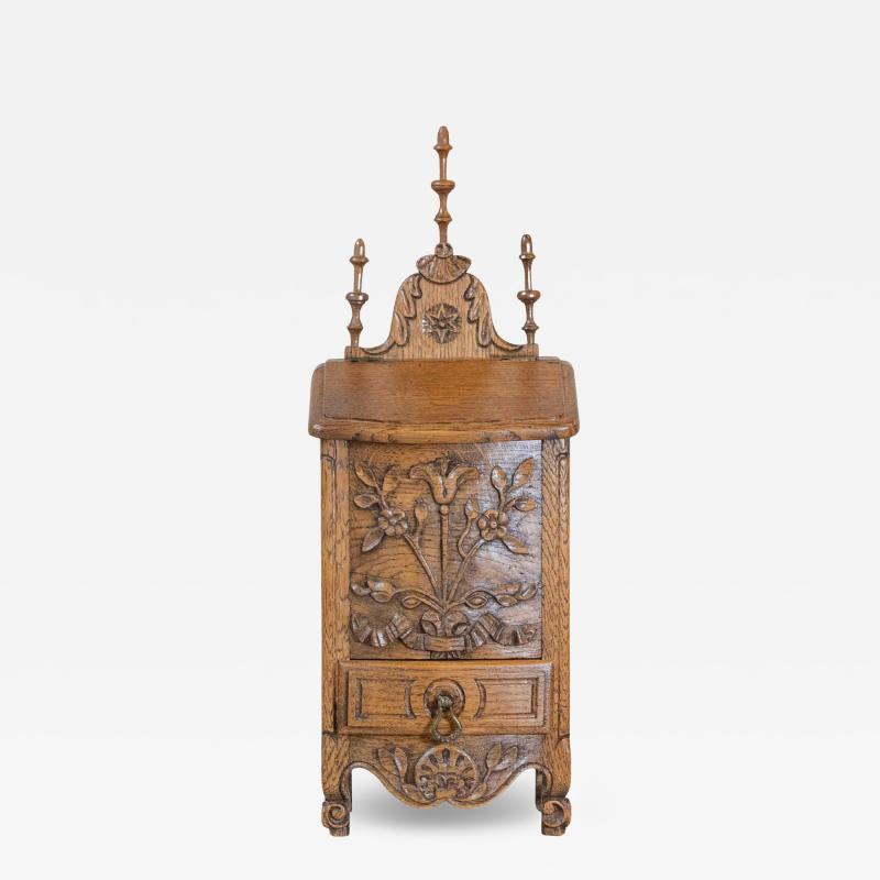 Early 20th Century French Hand Carved Flour Box