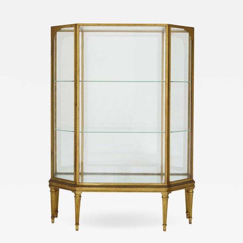 Early 20th Century French giltwood display cabinet