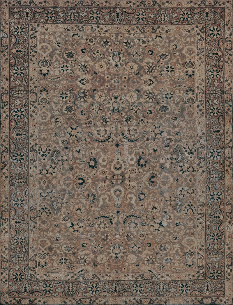 Early 20th Century Handwoven Wool Persian Tabriz Rug