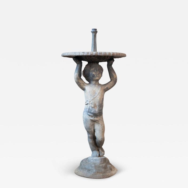 Early 20th Century Lead Putti Fountain Circa 1920