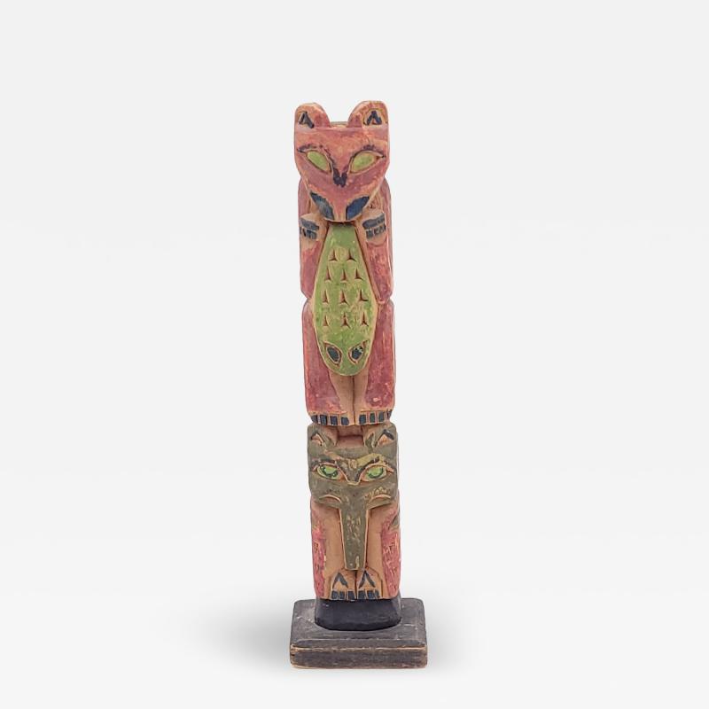 Early 20th Century Model of Totem Pole NW Coast America