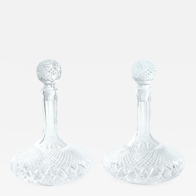 Early 20th Century Pair of Cut Crystal Drinks Decanter 