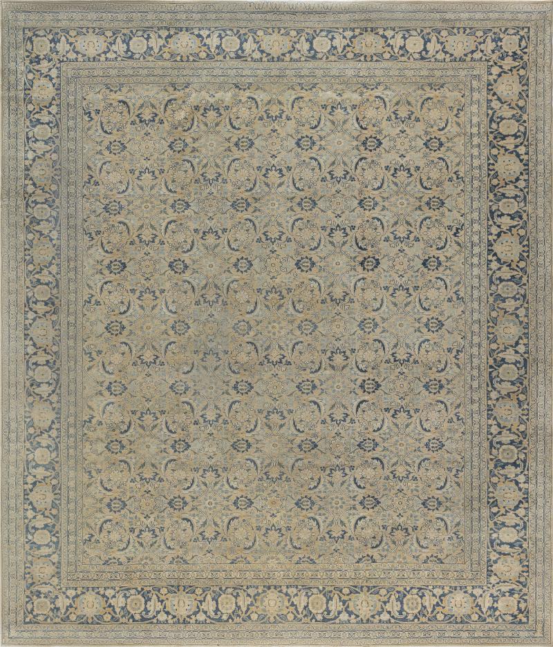 Early 20th Century Persian Tabriz Handmade Wool Rug