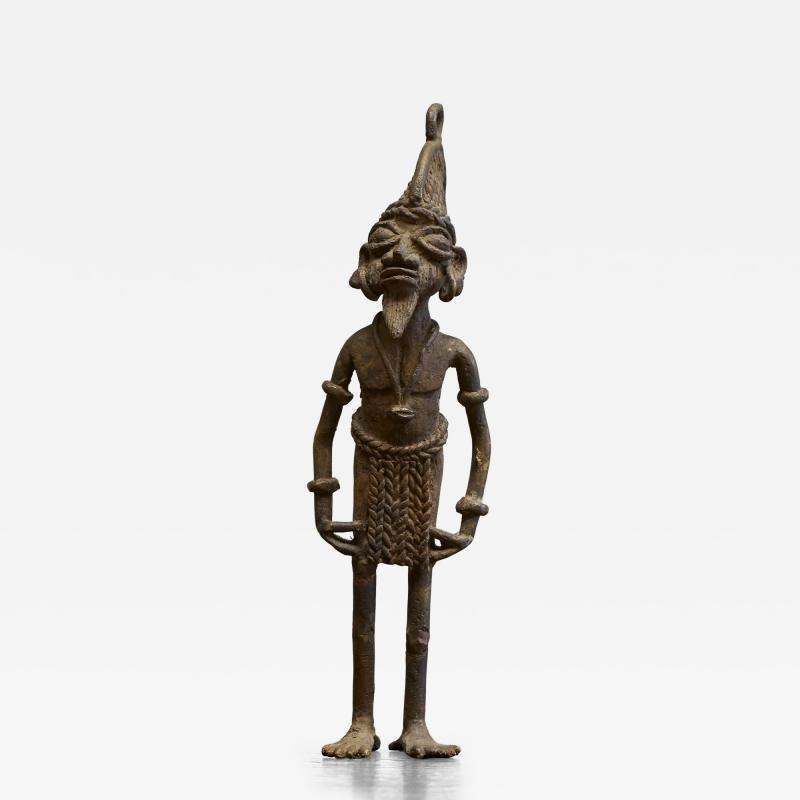Early 20th Century West African Tribal Figurine in Cast Brass
