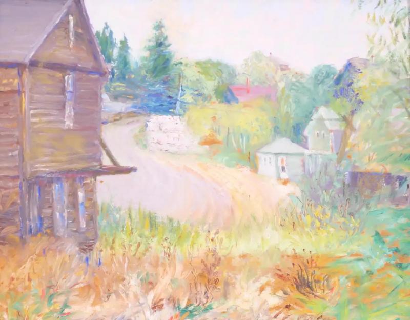 Early 20th Century Wood Framed Oil Board Decorative Painting