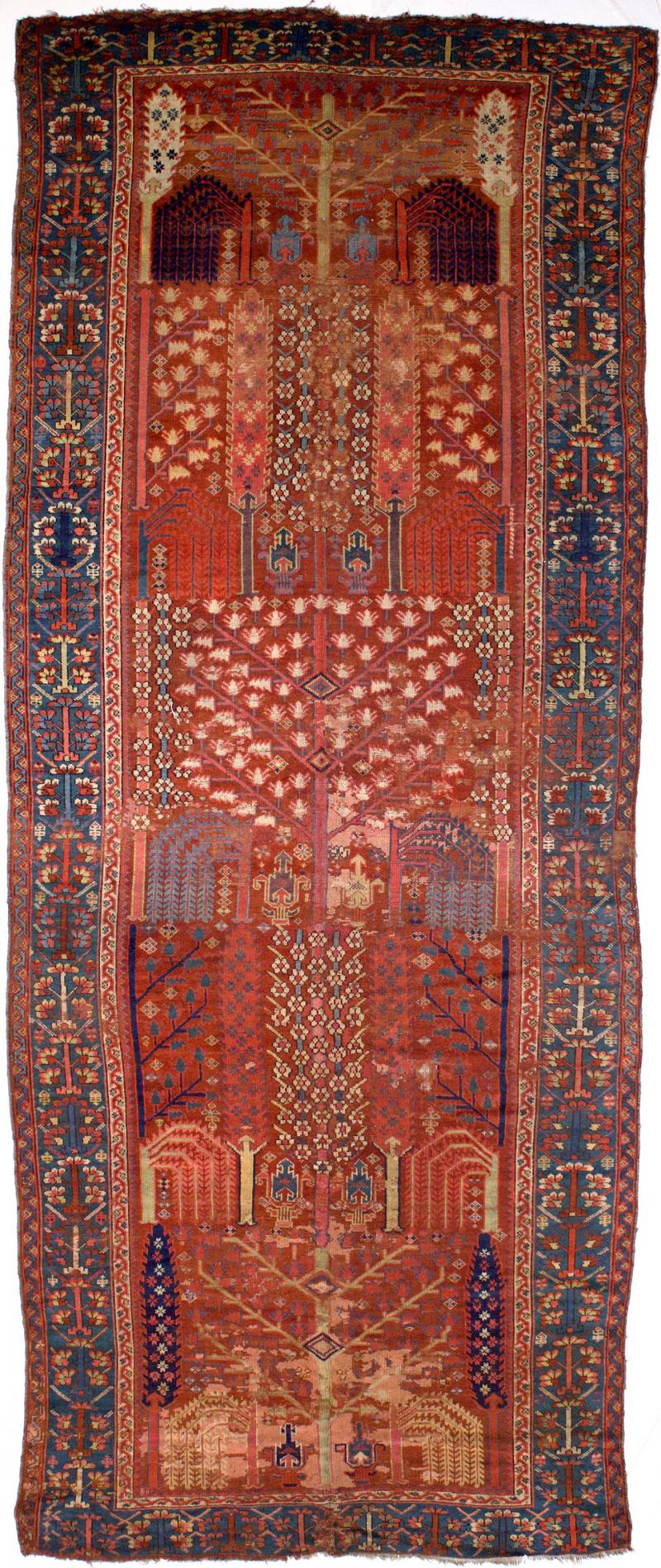 Early Antique Persian Bakhshayesh Long Rug 5 8 x 14 6 