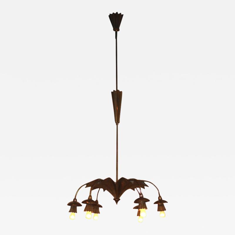 Early Czech Rhondo Cubist Chandelier