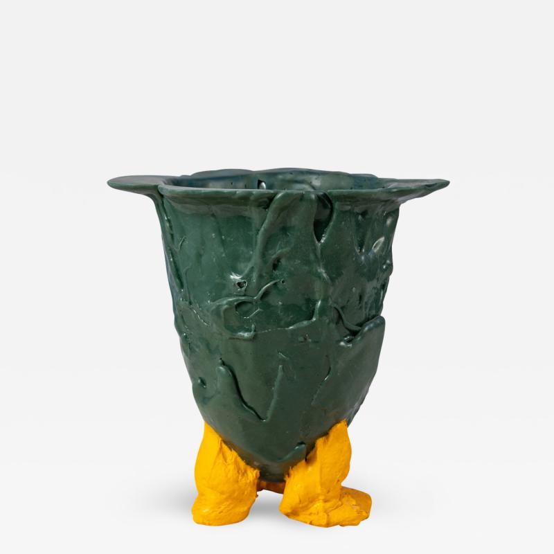 Early Production Gaetano Pesce Amazonia Vase Green and Yellow