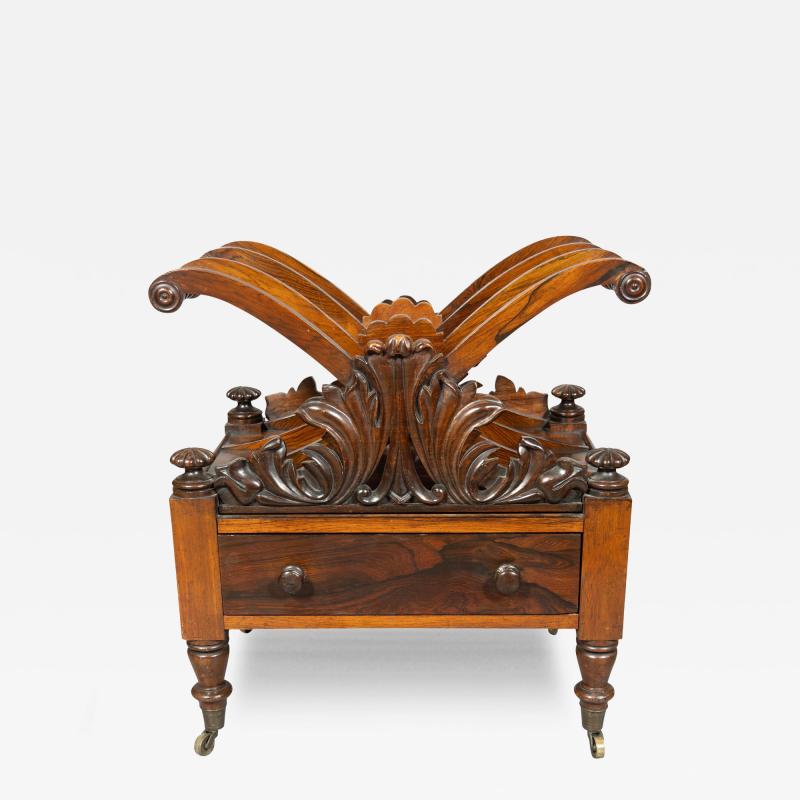Early Victorian Rosewood Canterbury