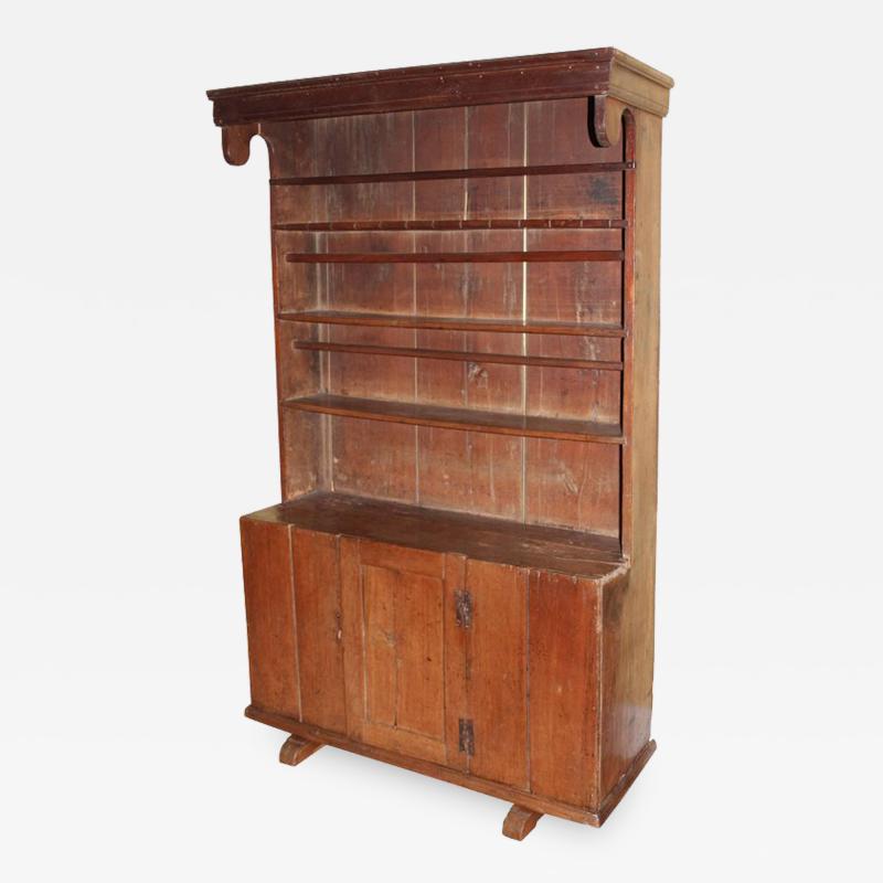 Early Walnut Pewter Cupboard