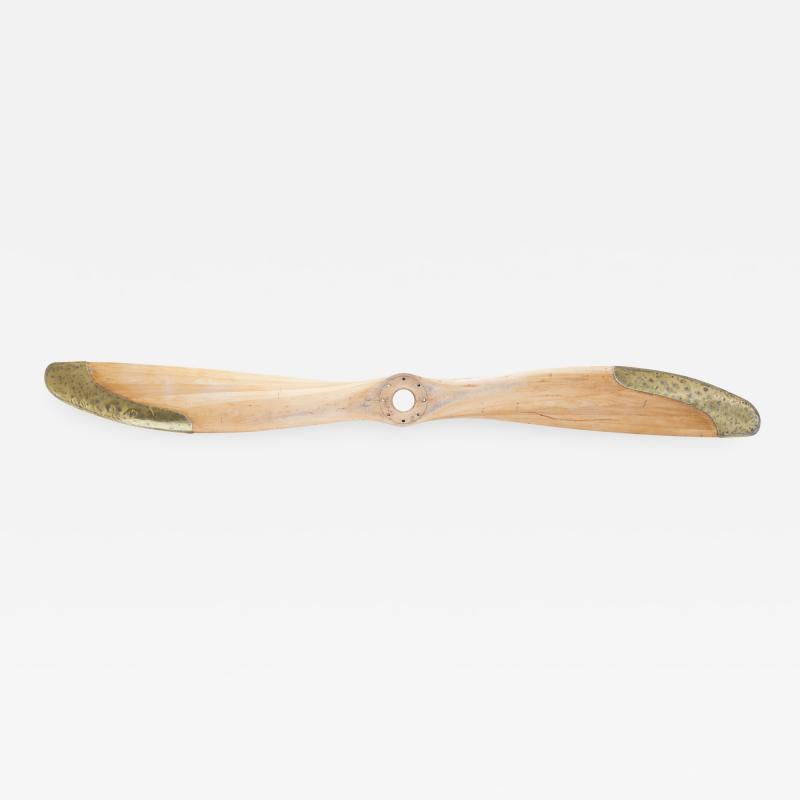 Early Wood Brass Airplane Propeller