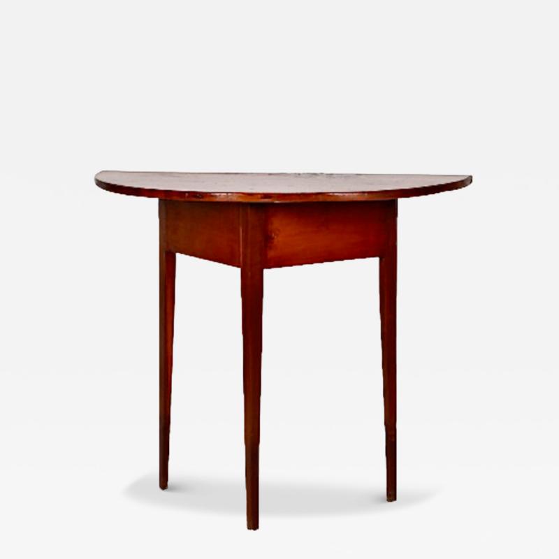 Early to Mid 19th c Shaker Attributed Demi Lune Table