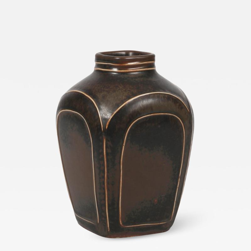 Ebbe Sadolin Vase with Arched Sides by Ebbe Sadolin