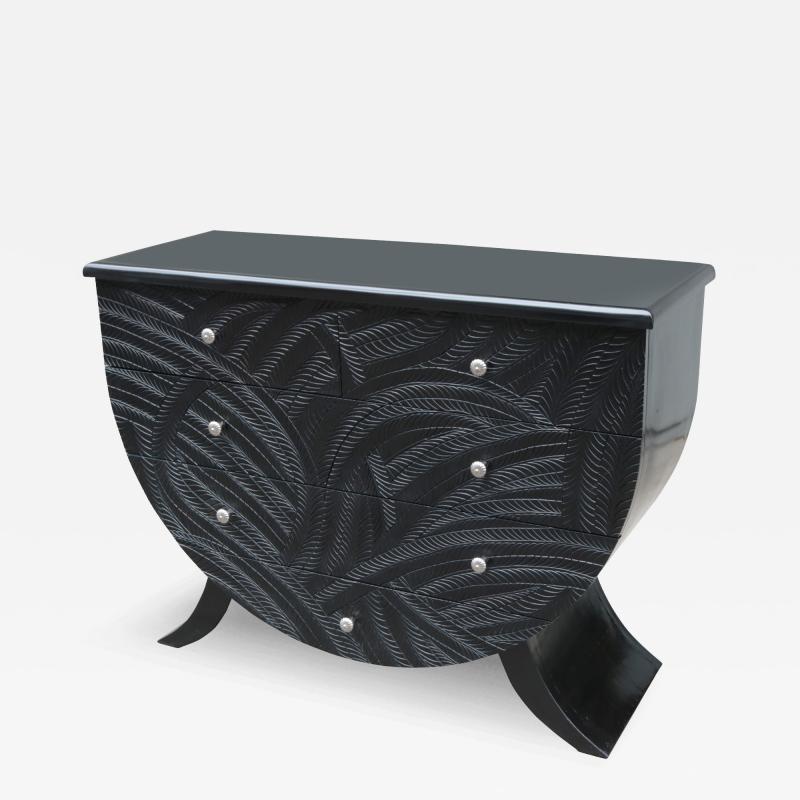 Ebonized Italian Modernist Chest of Drawers