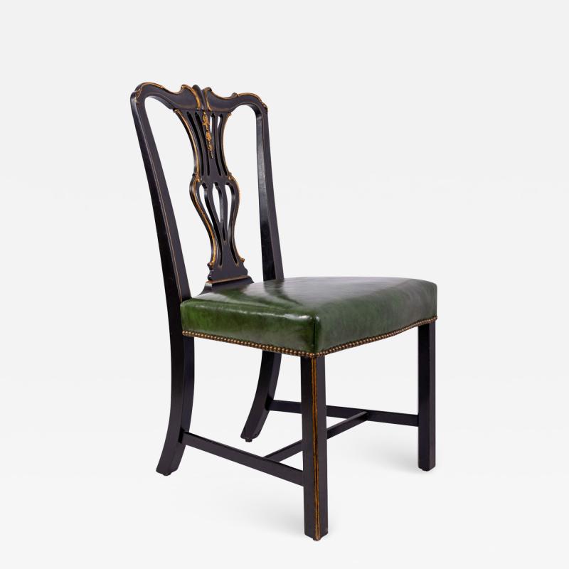 Ebonized and gilded Portuguese Side Chair