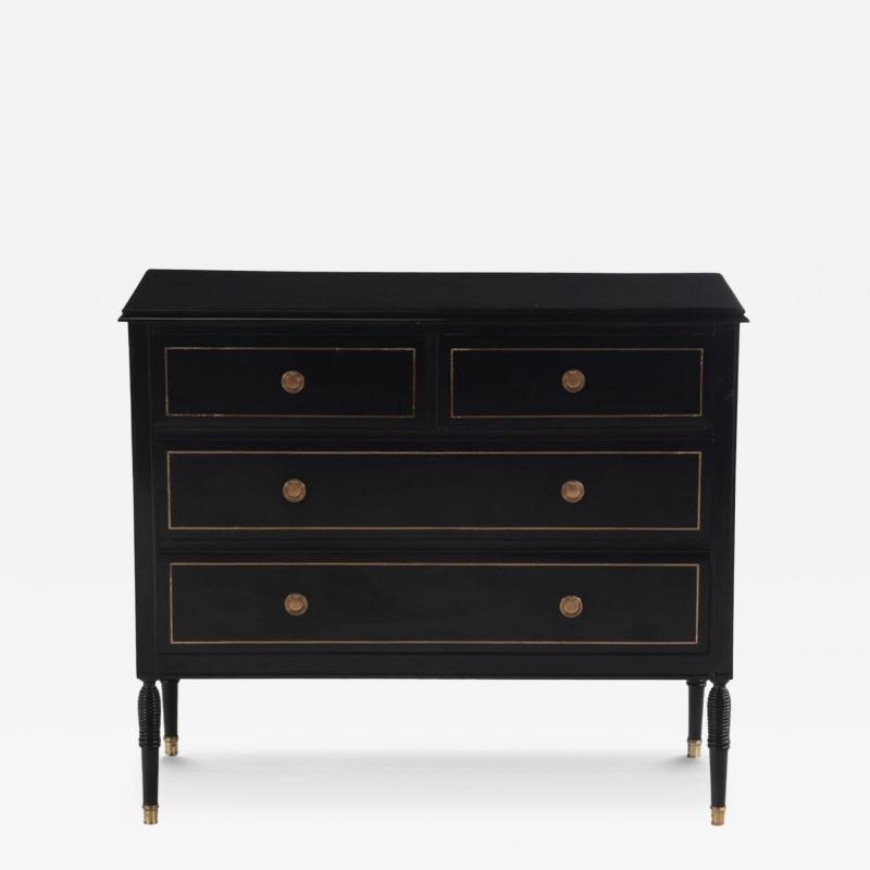 Ebonized chest in neoclassical style