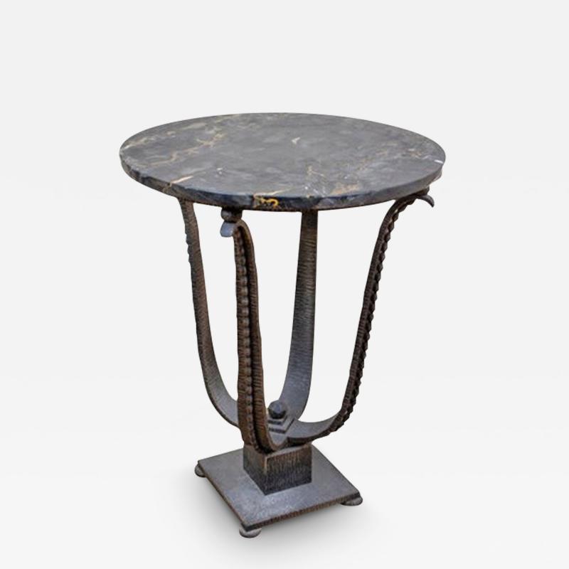 Edgar Brandt Edgar Brandt forged iron side end table