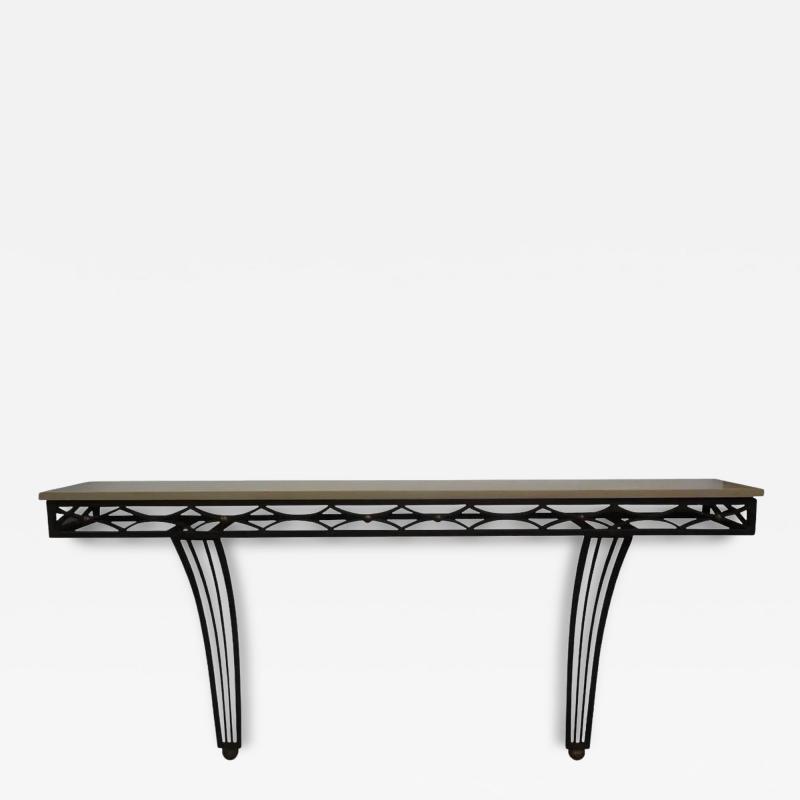 Edgar Brandt French Wrought Iron Console Table