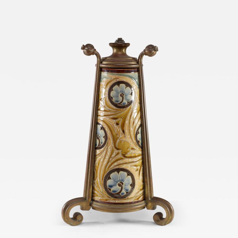 Edith Lupton Stoneware Brass Table Lamp by Edith Lupton