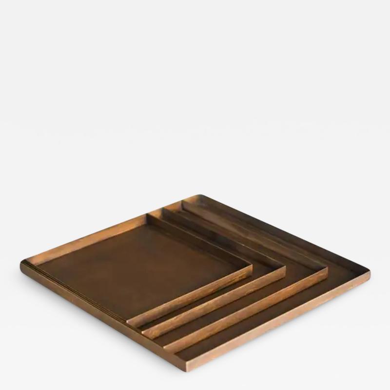 Edizioni Molto Trays in burnished brass Molto Editions