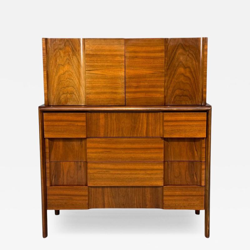 Edmond Spence Edmond J Spence Sculptural Highboy Walnut Sweden 1950s