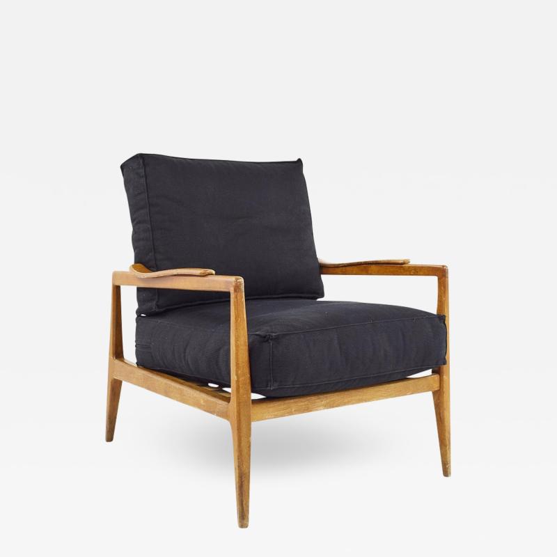 Edmond Spence Edmond Spence Urban Aire Mid Century Walnut Lounge Chair with Black Upholstery