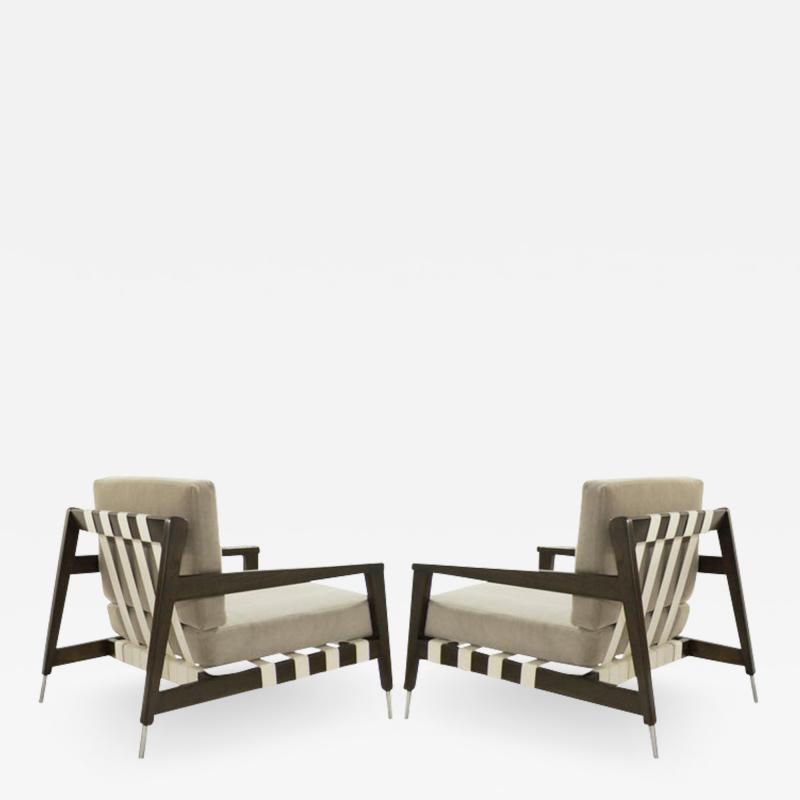 Edmond Spence Rare Edmond Spence Strapped Lounge Chairs